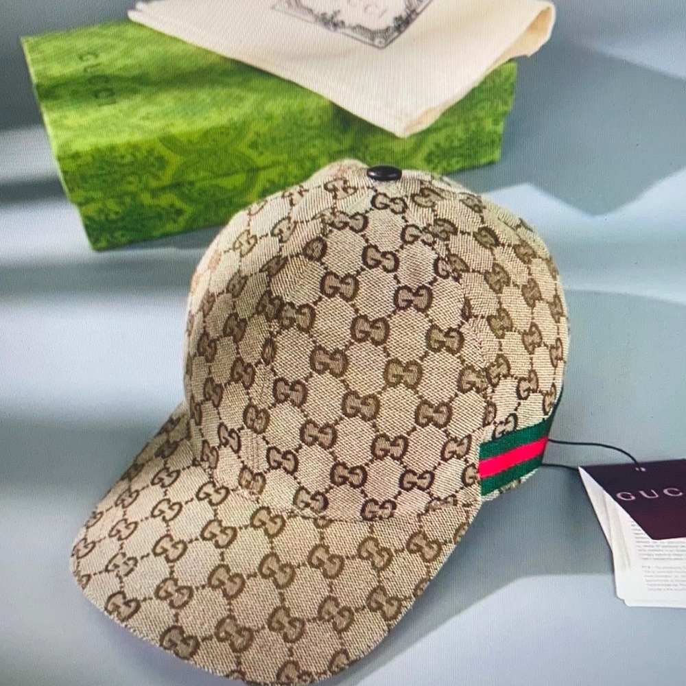 Double G Monogram Baseball cap Brown